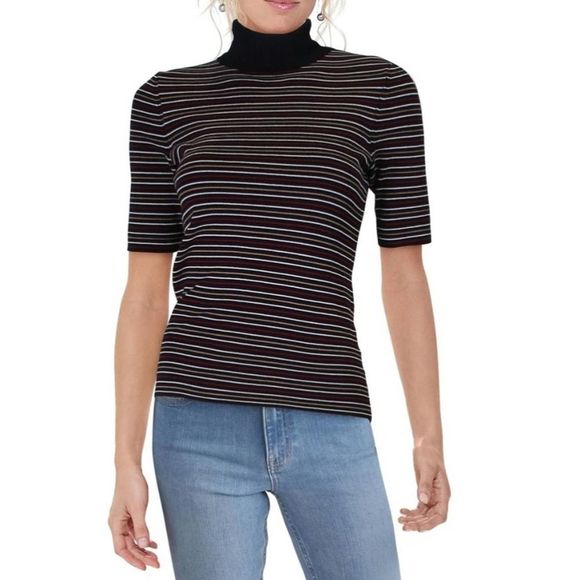 Anne Klein Tops - Anne Klein Striped Half Sleeve Sweater Top XS
